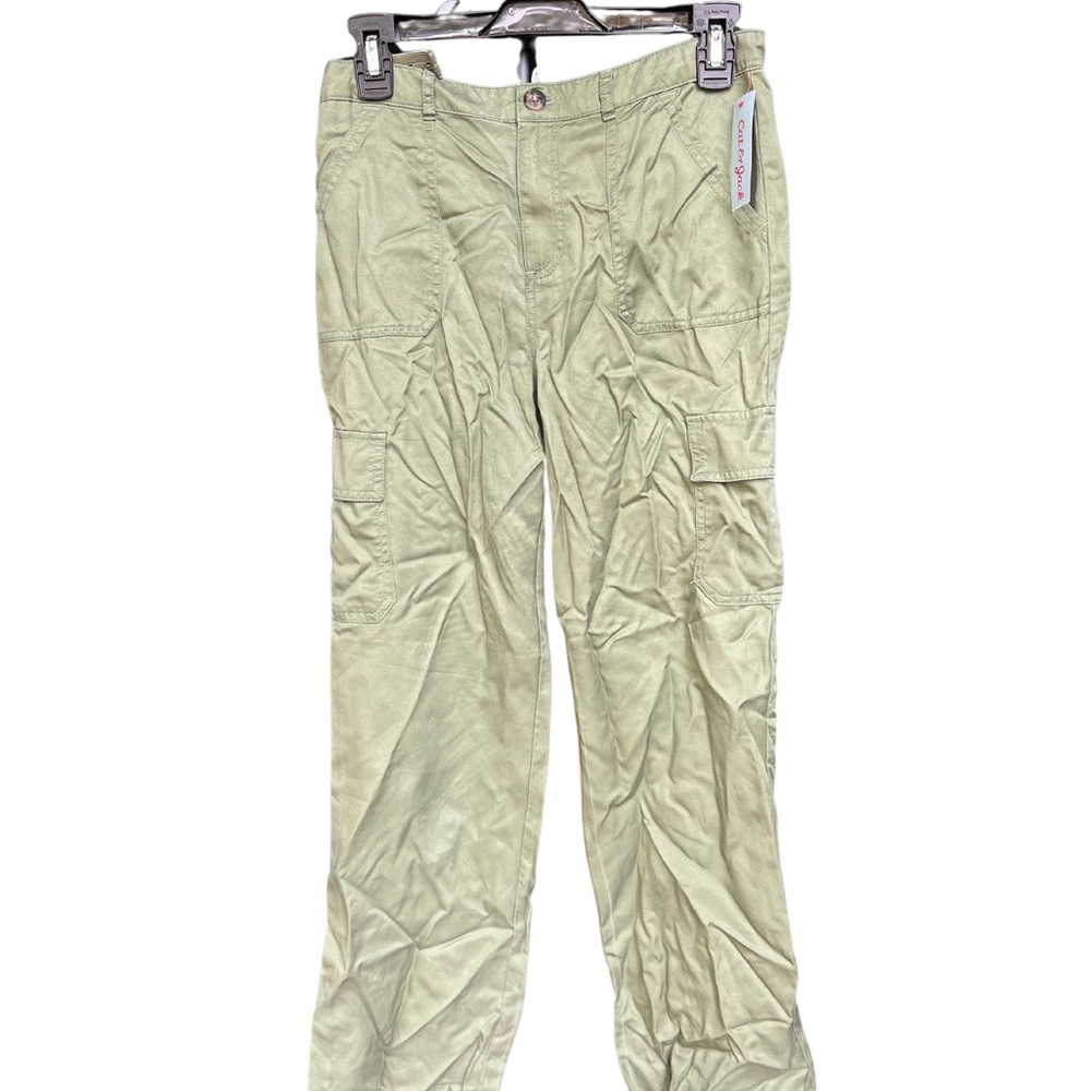 Boys Cat And Jack Olive Green Pants With Side Pockets XL 14